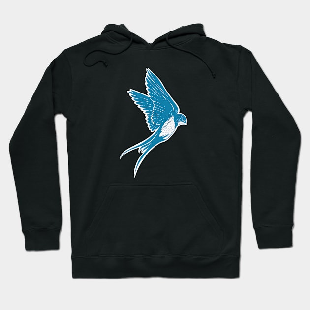 Swallow Bird Hoodie by HobbyAndArt